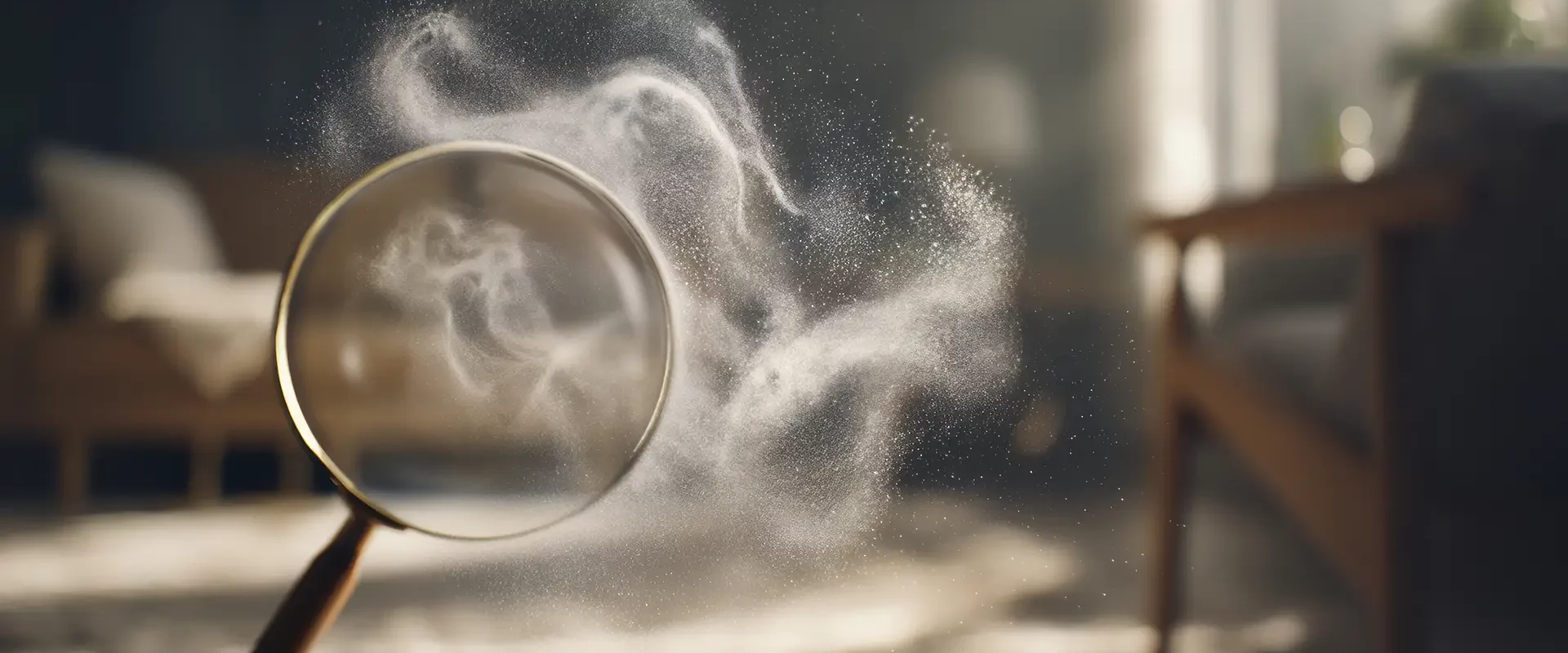 Lupe mit sichtbarer Emission als Symbol für Prüfung und TÜV-Proficert-Zertifizierung